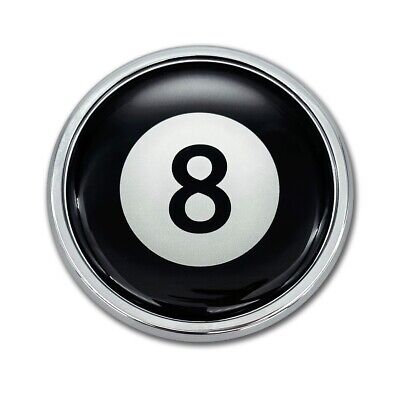 Magic 8 Ball 3" All Metal Automotive Emblem