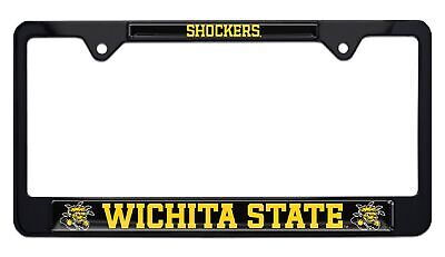Wichita State Shockers Black License Plate Frame