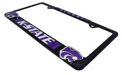 K-State Alumni Black 3D Metal License Plate Frame