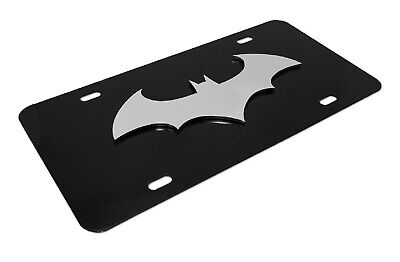 Batman Stainless Steel on Black License Plate