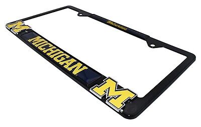 Michigan Wolverines Black 3D Metal License Plate Frame