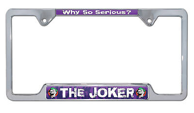 The Joker "Why So Serious?" Metal License Plate Frame - Open Version