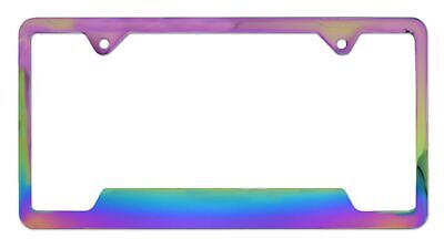 Elektroplate Prismatic Neon Metal Open License Plate Frame