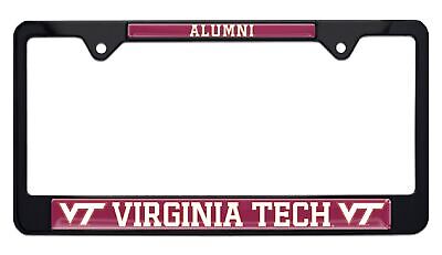 Virginia Tech Hokies Alumni Black License Plate Frame