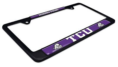 Texas Christian University TCU Black License Plate Frame