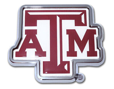 Texas A&M University "ATM" Shiny Chrome 3" x 3" Auto Emblem