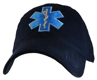 Emergency Medical Technician Logo Hat / EMT Star of Life Baseball Cap