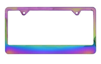 Elektroplate Prismatic Neon Metal License Plate Frame