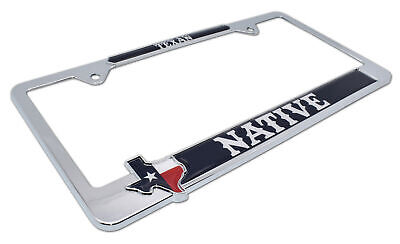 Texan Native Metal License Plate Frame