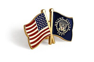 USA / U.S. Navy Crossed Flags - USN Lapel Pin