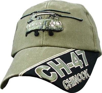 CH-47 Chinook Hat / Washed OD Green Baseball Cap