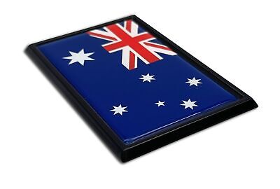 Australian Blue Ensign Flag 3.82" x 2.5" x .15" Black Metal Car Auto Emblem