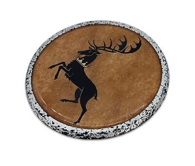 Officially Licensed Game of Thrones House Baratheon Chrome Metal 3.5” Emblem
