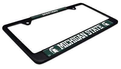 Michigan State University Spartans Black Metal License Plate Frame