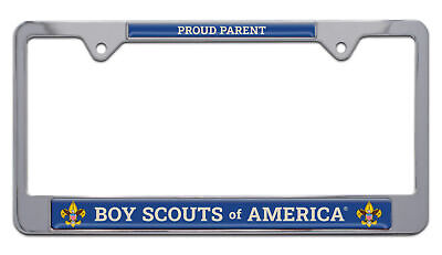 Boy Scouts of America BSA Proud Parent Chrome Metal License Plate Frame
