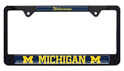 University of Michigan Wolverines Black License Plate Frame