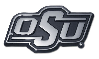 Oklahoma State University "OSU" Shiny Chrome Auto Emblem