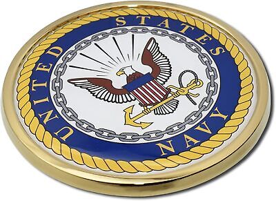 U.S. Navy 3" Chrome USN Auto Emblem