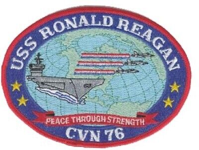 USS Ronald Reagan CVN-76 / U.S. Navy Ship 5" Oval Embroidered Patch