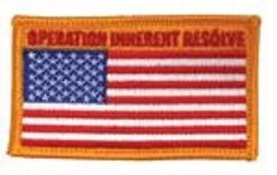 Operation Inherent Resolve - Flag 2.5" x 3.5" Hook & Loop 2 Piece Patch