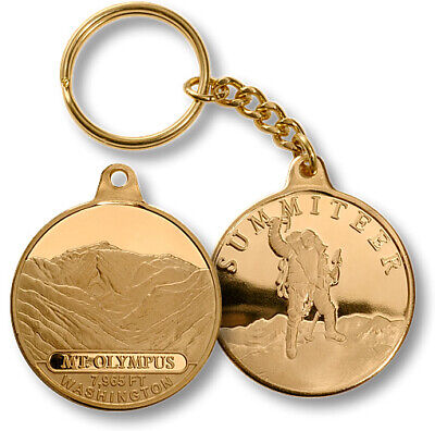 Mt. Olympus / Summiteer - Washington - MerlinGold Challenge Coin Key Chain
