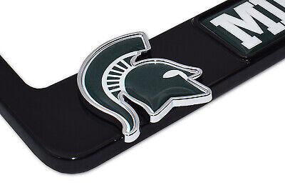 Michigan State Alumni Black 3D Metal License Plate Frame