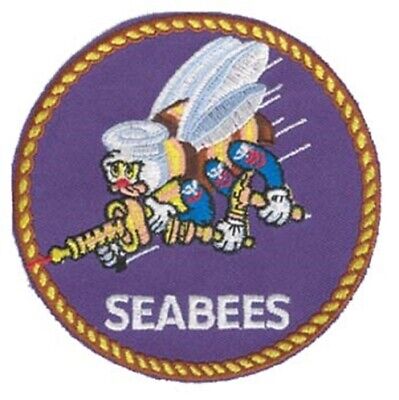 U.S. Navy Seabees Patch / USN 4" Embroidered Patch