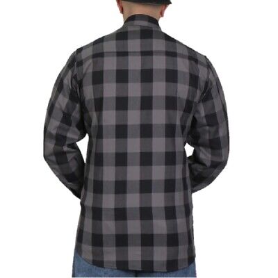 Hot Leathers Black and Gray Long Sleeve Flannel