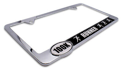 Ultra Marathon 100 k Runners License Plate Frame