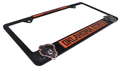 Oklahoma State Alumni Black 3D Metal License Plate Frame