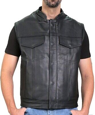 Hot Leathers VSM1057 Men’s Black Mexican Blanket Motorcycle Leather Biker Vest