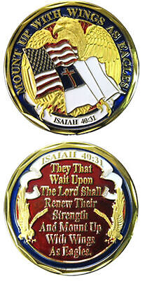Isaiah 40:31 WINGS AS EAGLES Challenge Coin 2498
