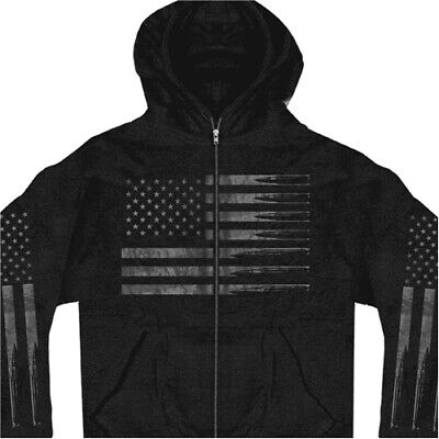 American Flag Bullets Full Zip Men's Hoodie