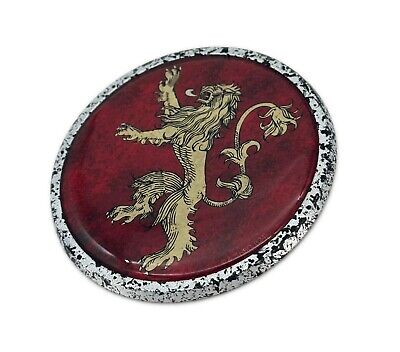 Officially Licensed Game of Thrones House Lannister Chrome 3.5” Metal Emblem