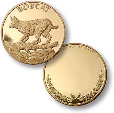 Bobcat / Lynx rufus - Engravable MerlinGold Coin