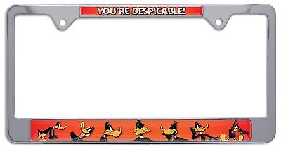 Daffy Duck Looney Tunes Chrome Metal License Plate Frame