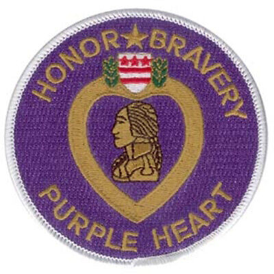 Purple Heart / Honor * Bravery 3.5" Embroidered Patch