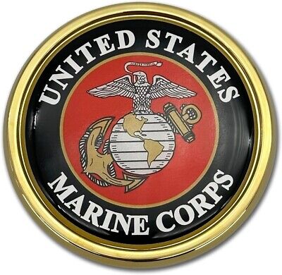 U.S. Marine Corp EGA 3" Gold USMC Auto Emblem