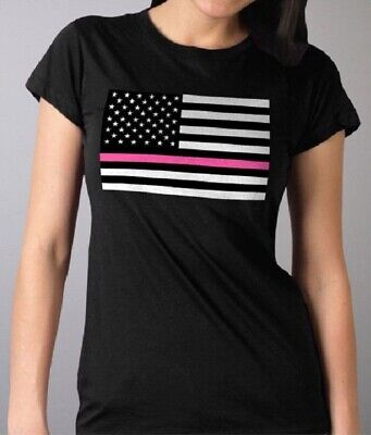 Thin Pink Line American Flag Full Cut T-Shirt