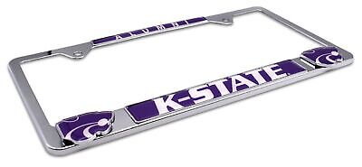 Kansas State University K-State Wildcats Alumni 3D Chrome License Plate Frame