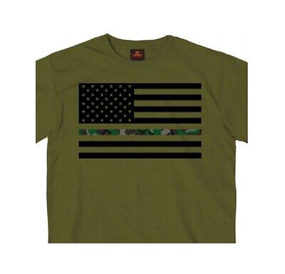 Thin Line Camo USA Flag T-Shirt