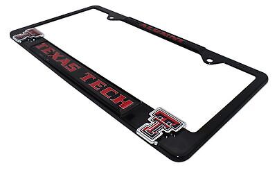 Texas Tech Alumni Black 3D Metal License Plate Frame