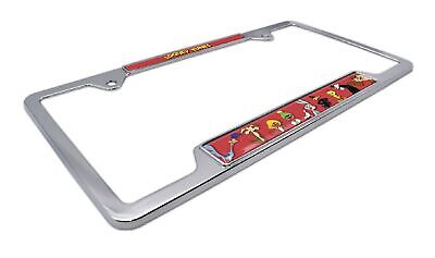 Looney Tunes Open Chrome Metal License Plate Frame