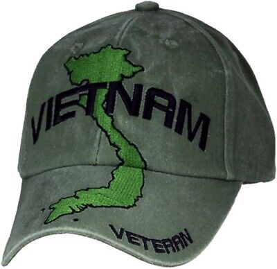 Vietnam Veteran Hat - Washed OD Green Baseball Cap