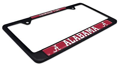 University of Alabama Crimson Tide Black Metal License Plate Frame