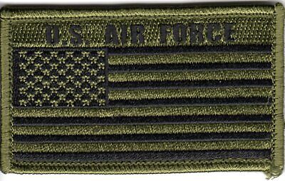 U.S. Air Force - USAF 2" x 3" Hook & Loop 2 Piece OD Green Flag Patch