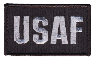 USAF - 2" x 3" Hook & Loop 2 Piece Black Patch