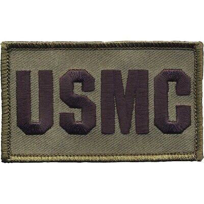 U.S. Marine Corps USMC 2" x 3" OD Green Hook & Loop 2 Piece Embroidered Patch