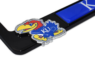 Kansas Alumni Black 3D Metal License Plate Frame