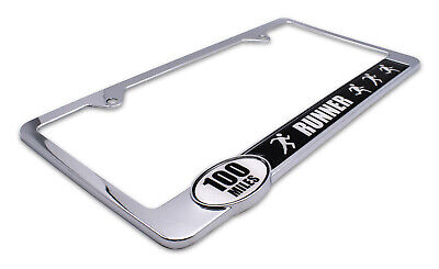 Ultra Marathon 100 Miles Runners License Plate Frame